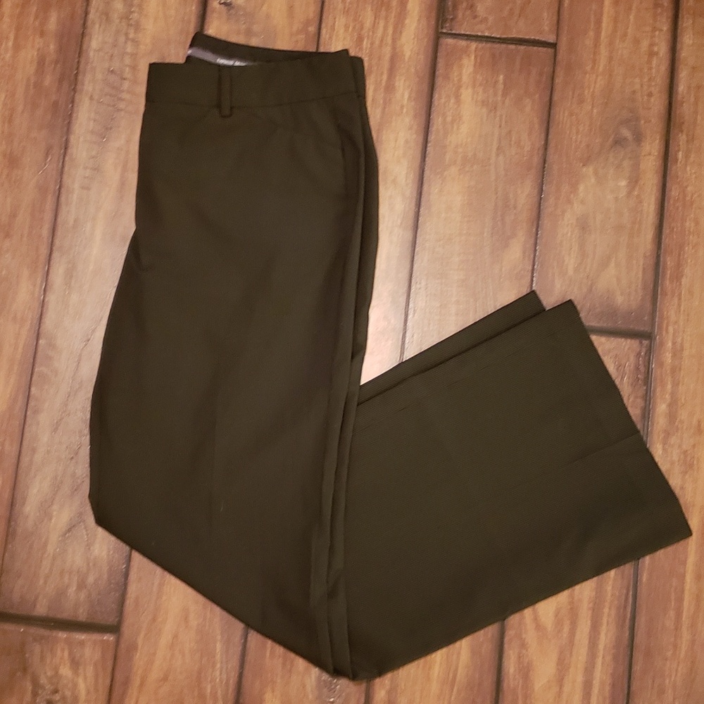 Black and white pinstripe dress pants